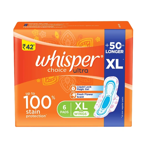 Whisper Choice Ultra XL (6 Count)